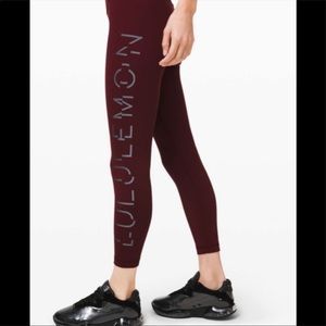Lululemon size 4 maroon leggings
